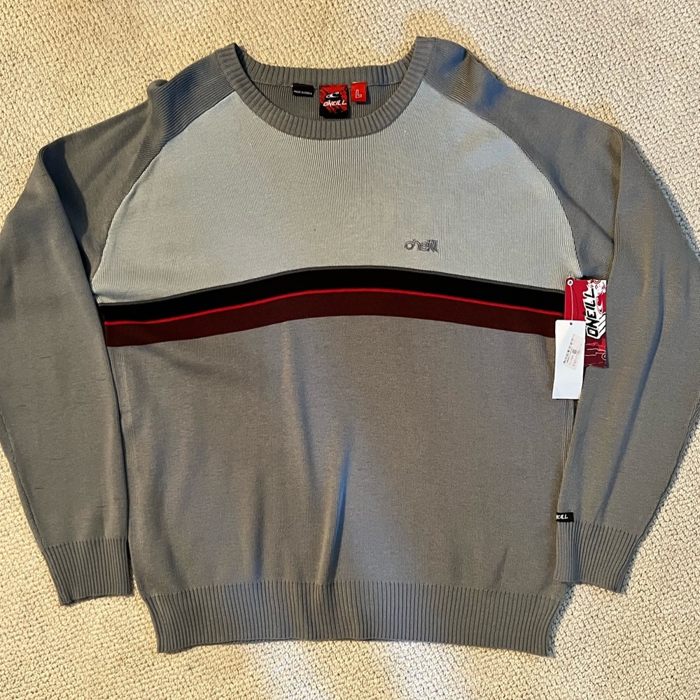 O’Neill horizontal stripe sweatshirt, Sz L, NWT